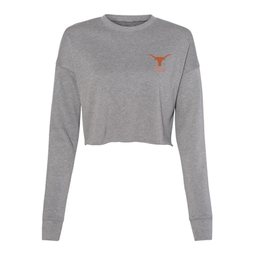 Texas - NCAA Women's Soccer : Amaya Haley - Women's Cropped Crew Fleece-0