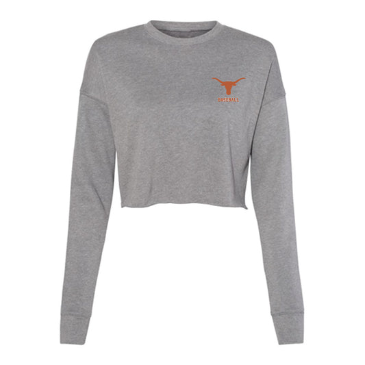 Texas - NCAA Baseball : Brody Walls - Women's Cropped Crew Fleece-0