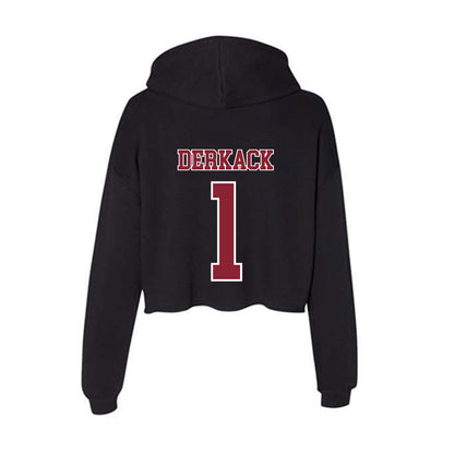 UMass - NCAA Women's Basketball : Taylor Derkack - Women's Crop Fleece Hoodie-1