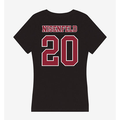 UMass - NCAA Women's Soccer : Leah Nisenfeld - Women's V-Neck T-Shirt-1