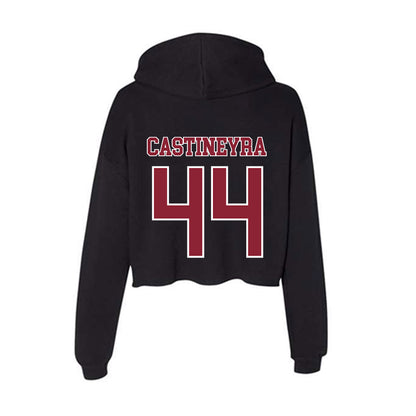UMass - NCAA Men's Basketball : Rollie Castineyra - Women's Crop Fleece Hoodie-1