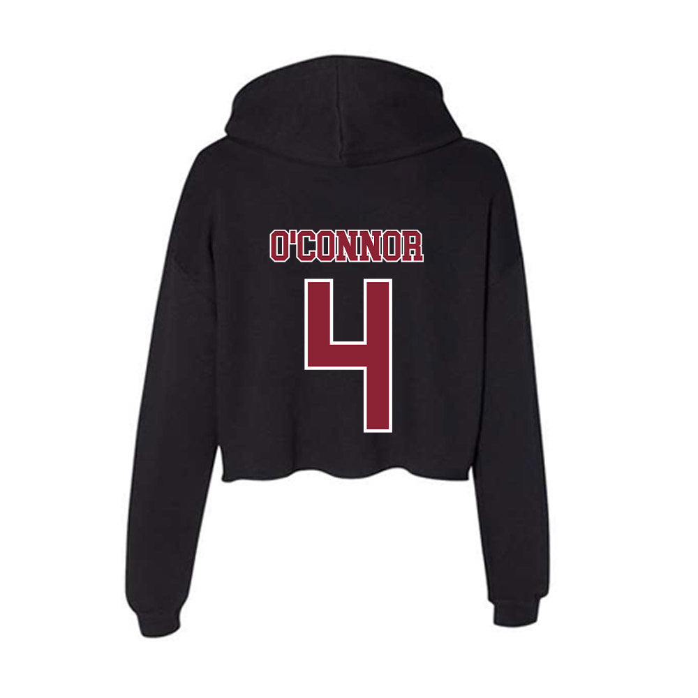 UMass - NCAA Men's Ice Hockey : Kennedy O'Connor - Women's Crop Fleece Hoodie-1