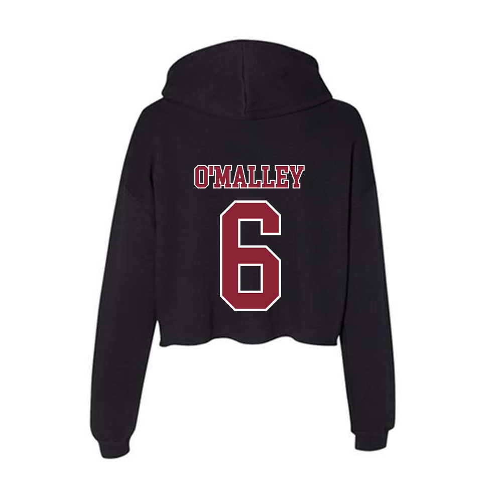 UMass - NCAA Men's Soccer : Aaron O'Malley - Women's Crop Fleece Hoodie-1