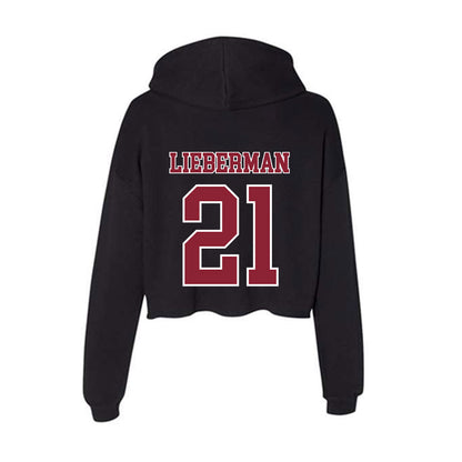 UMass - NCAA Men's Ice Hockey : Charlie Lieberman - Women's Crop Fleece Hoodie-1