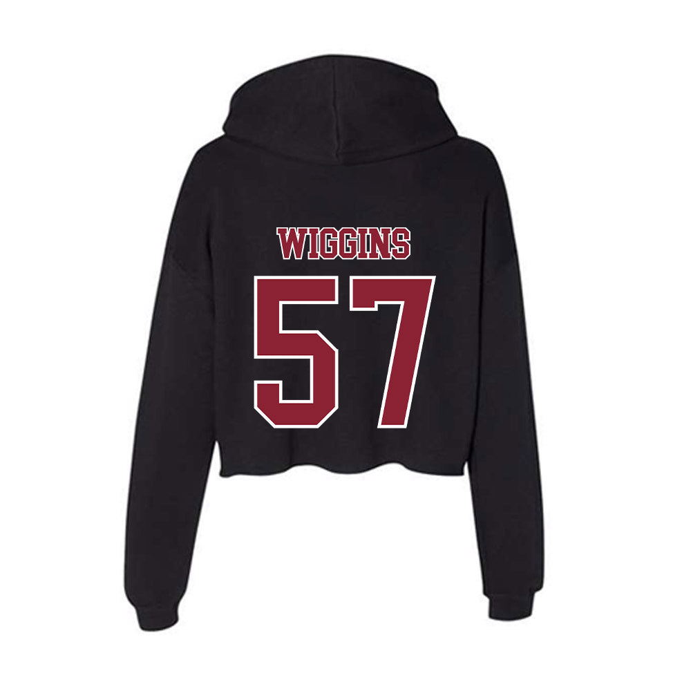 UMass - NCAA Football : Jaden Wiggins - Women's Crop Fleece Hoodie-1