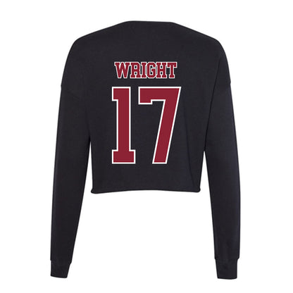 UMass - NCAA Men's Soccer : Braeden Wright - Women's Cropped Crew Fleece-1