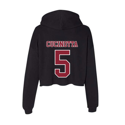 UMass - NCAA Men's Soccer : Antonio Cucinotta - Women's Crop Fleece Hoodie-1