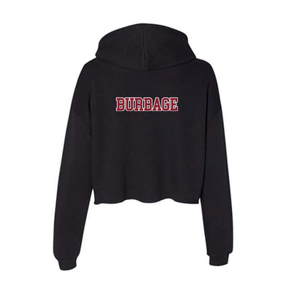 UMass - NCAA Women's Swimming & Diving : Lindsay Burbage - Women's Crop Fleece Hoodie-1