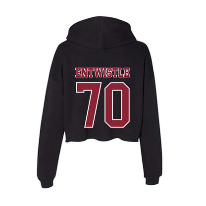 UMass - NCAA Football : Michael Entwistle - Women's Crop Fleece Hoodie-1
