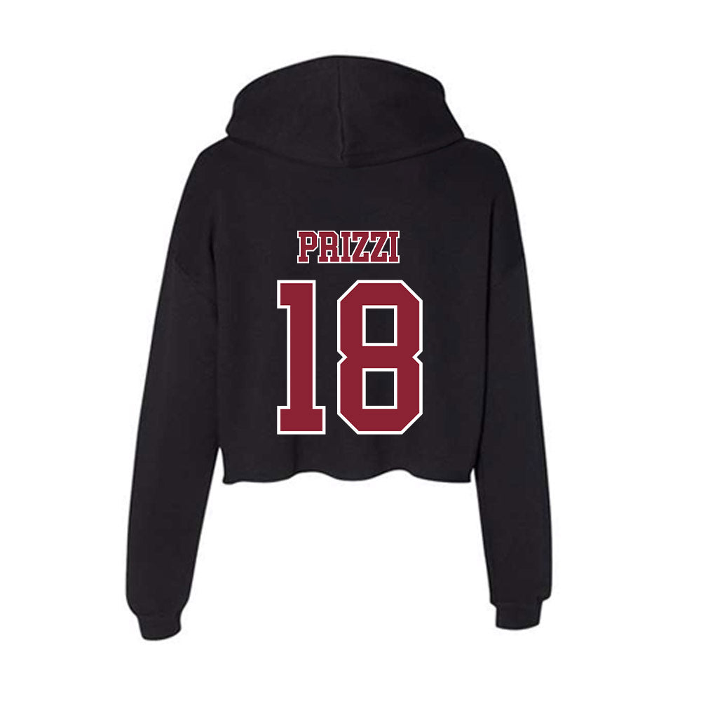 UMass - NCAA Women's Lacrosse : Norah Prizzi - Women's Crop Fleece Hoodie-1