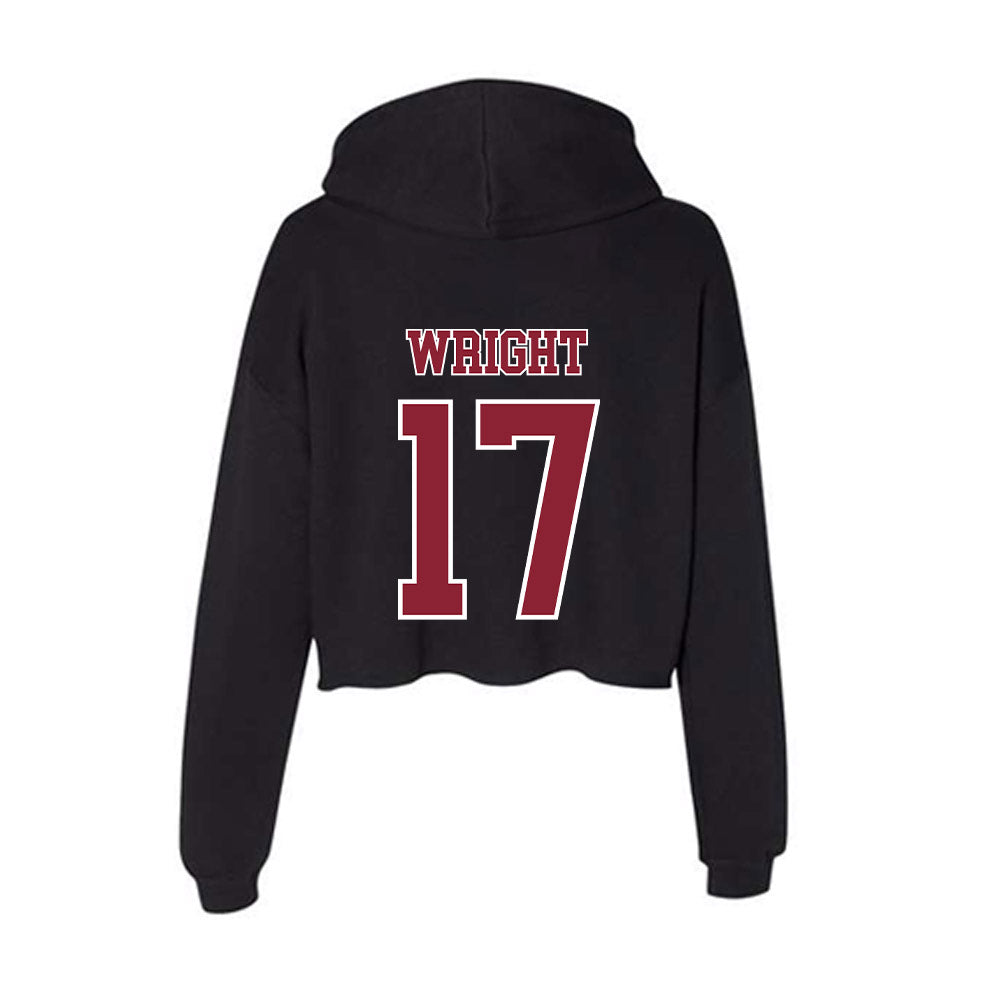 UMass - NCAA Men's Soccer : Braeden Wright - Women's Crop Fleece Hoodie-1