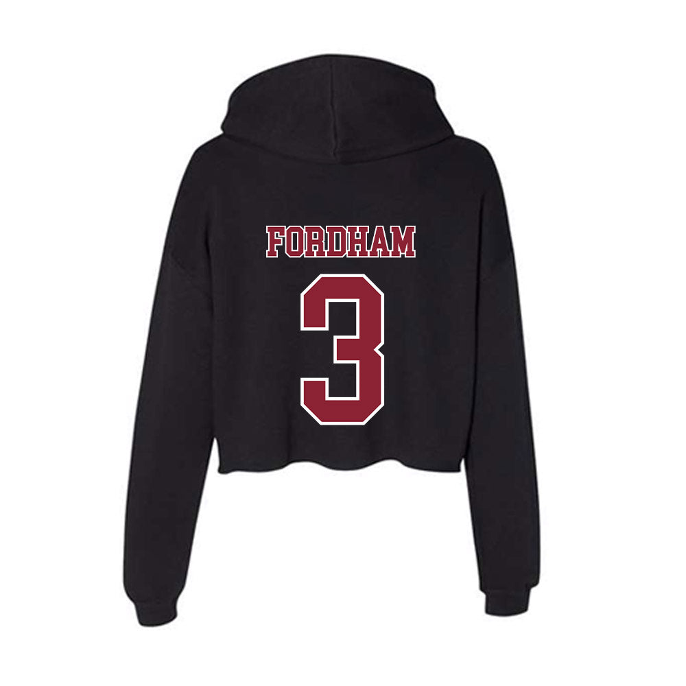 UMass - NCAA Men's Soccer : Matthew Fordham - Women's Crop Fleece Hoodie-1