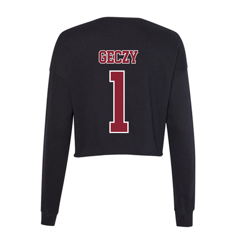UMass - NCAA Men's Soccer : Alex Geczy - Women's Cropped Crew Fleece-1