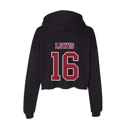 UMass - NCAA Men's Lacrosse : Caelin Lewis - Women's Crop Fleece Hoodie-1