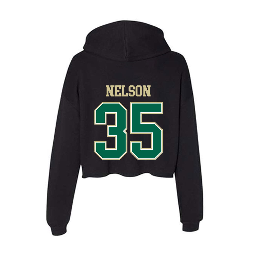 USF - NCAA Men's Basketball : Izaiyah Nelson - Women's Crop Fleece Hoodie-1