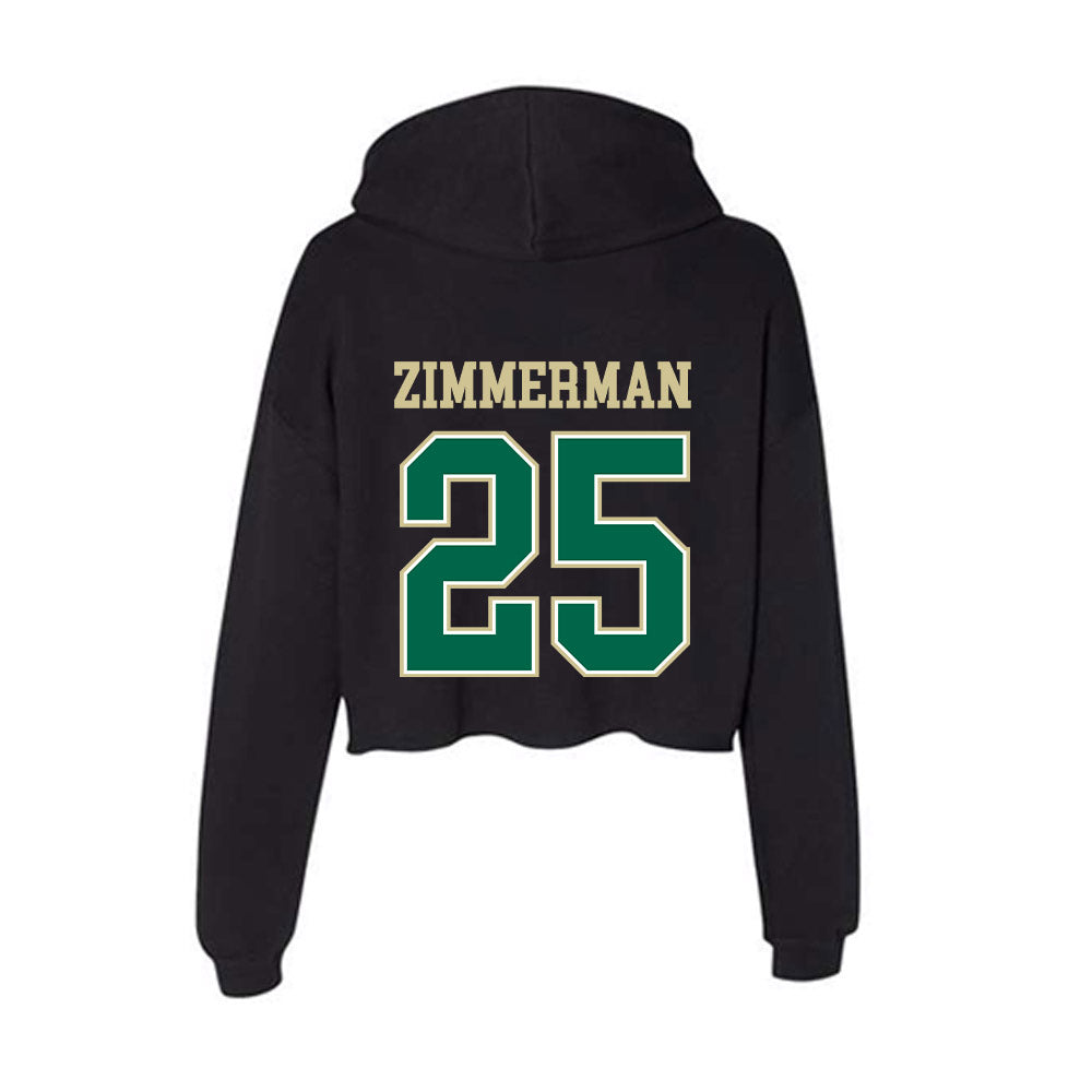 USF - NCAA Women's Lacrosse : Morgan Zimmerman - Women's Crop Fleece Hoodie-1