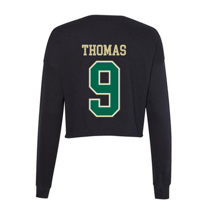 USF - NCAA Baseball : Eli Thomas - Women's Cropped Crew Fleece-1