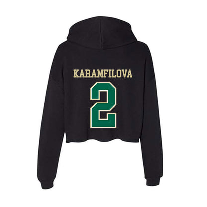 USF - NCAA Women's Basketball : Yana Karamfilova - Women's Crop Fleece Hoodie-1