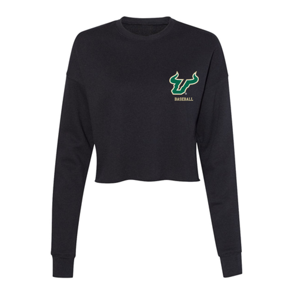 USF - NCAA Baseball : Eli Pitts - Women's Cropped Crew Fleece-0