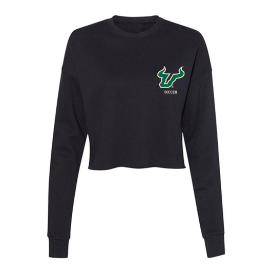 USF - NCAA Men's Soccer : Asher Jones - Women's Cropped Crew Fleece-0