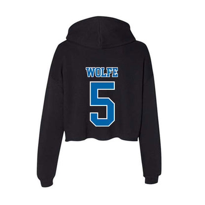 MTSU - NCAA Baseball : Matt Wolfe - Women's Crop Fleece Hoodie-1