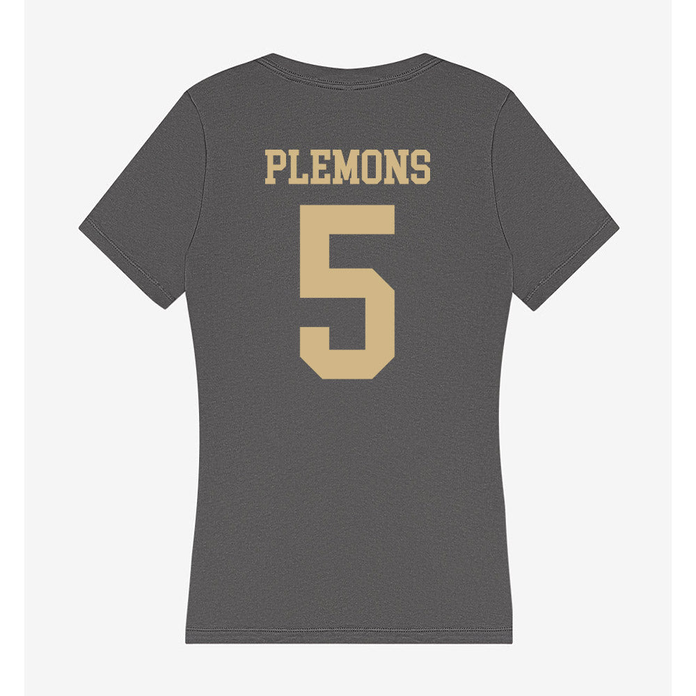 PFW - NCAA Women's Volleyball : Mya Plemons - Women's V-Neck T-Shirt-1