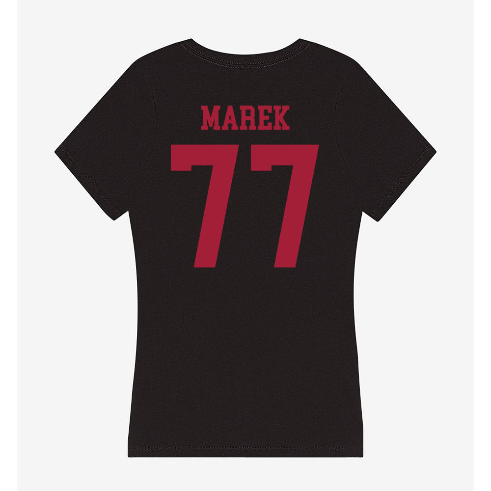 Indiana - NCAA Football : Matt Marek - Women's V-Neck T-Shirt-1