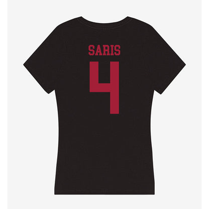 Indiana - NCAA Women's Volleyball : Mady Saris - Women's V-Neck T-Shirt-1