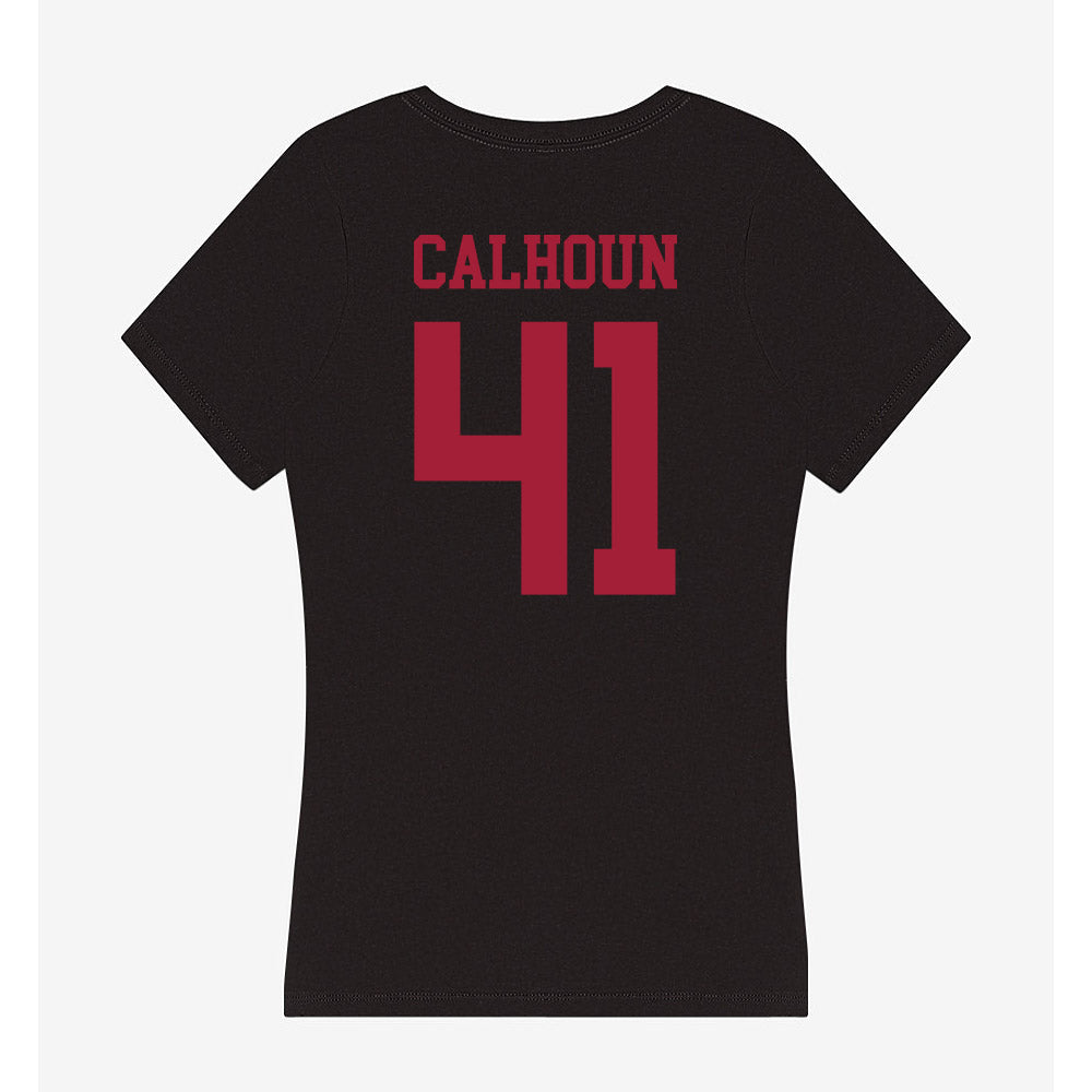 Indiana - NCAA Football : Keishaun Calhoun - Women's V-Neck T-Shirt-1
