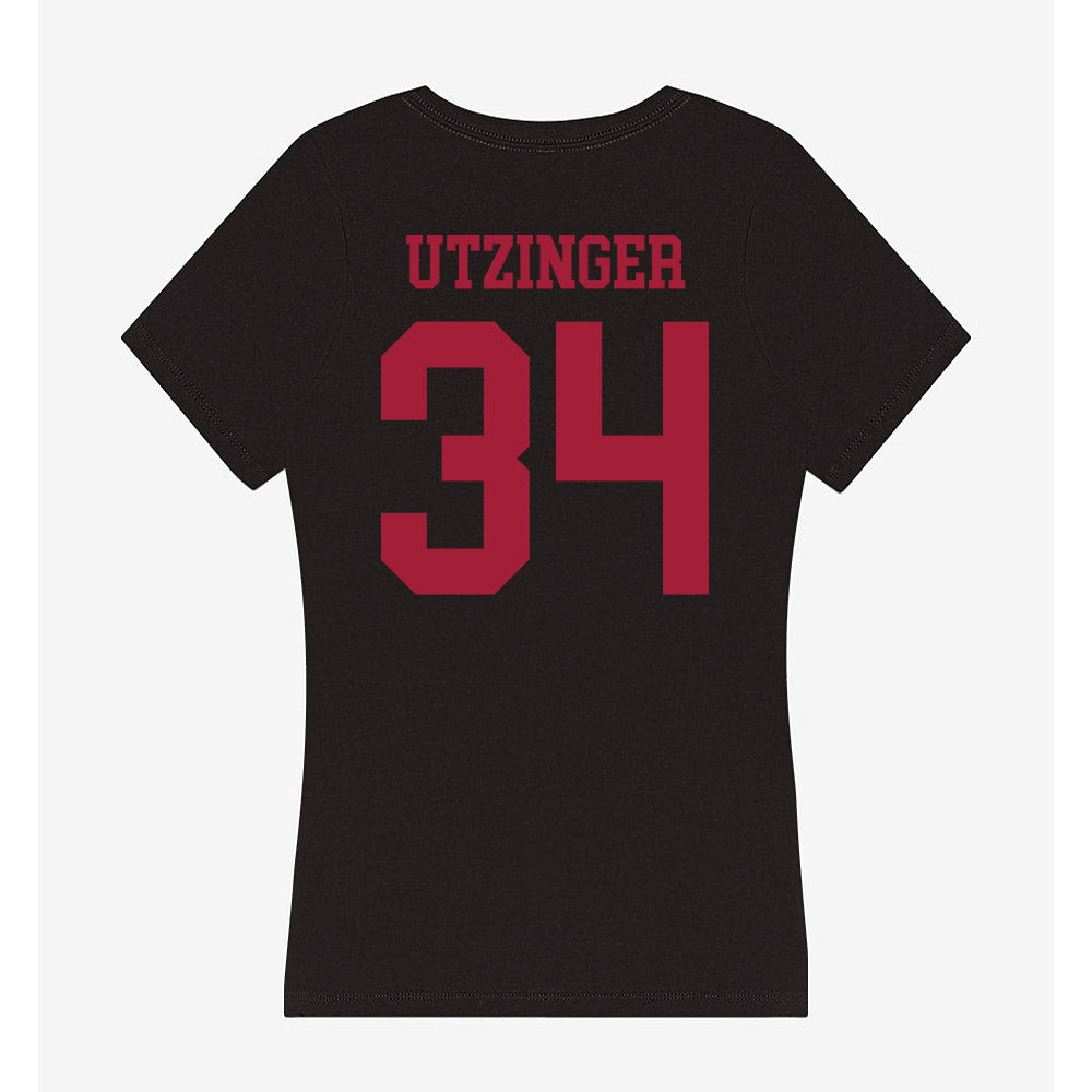 Indiana - NCAA Football : Jeff Utzinger - Women's V-Neck T-Shirt-1