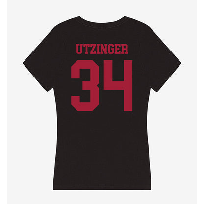 Indiana - NCAA Football : Jeff Utzinger - Women's V-Neck T-Shirt-1