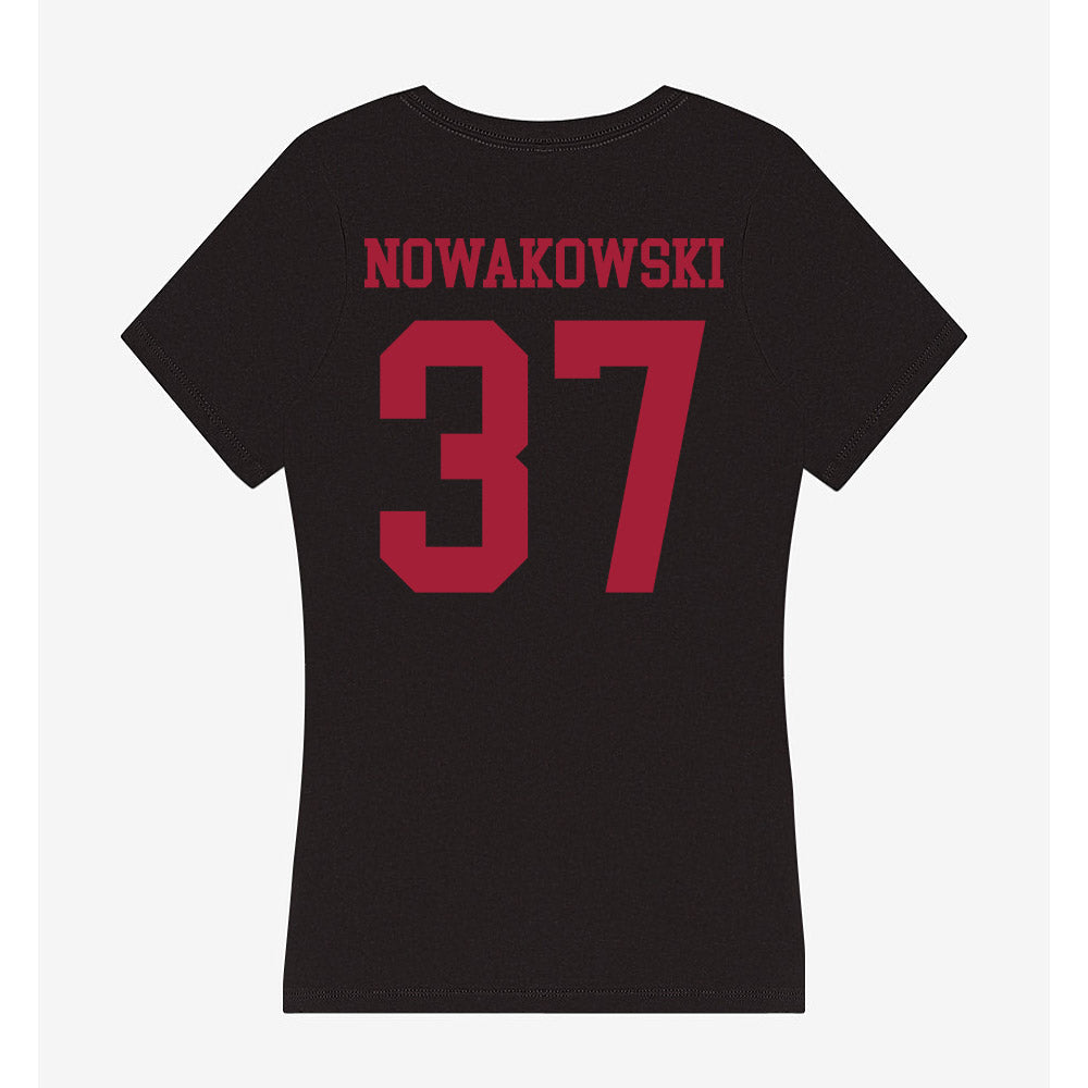 Indiana - NCAA Football : Riley Nowakowski - Women's V-Neck T-Shirt-1