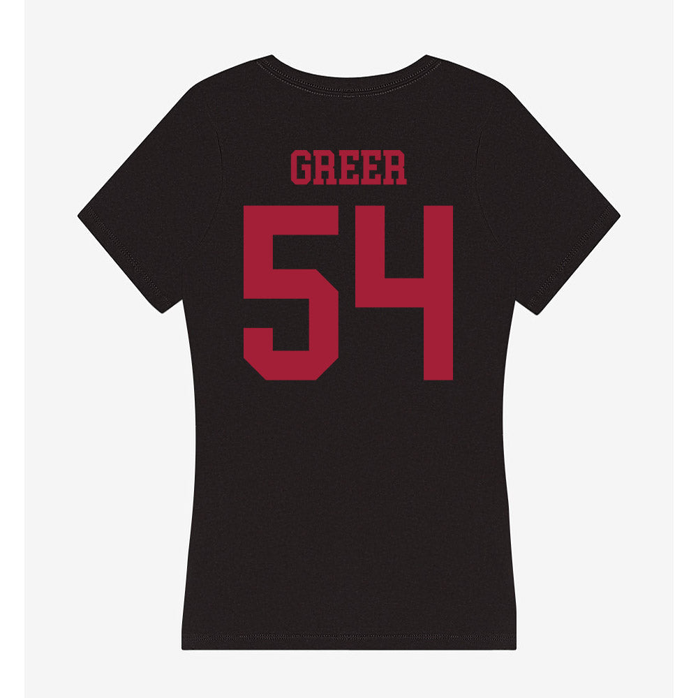 Indiana - NCAA Football : Jack Greer - Women's V-Neck T-Shirt-1