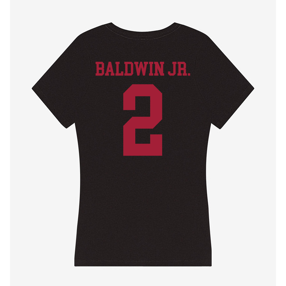 Indiana - NCAA Football : Byron Baldwin Jr. - Women's V-Neck T-Shirt-1