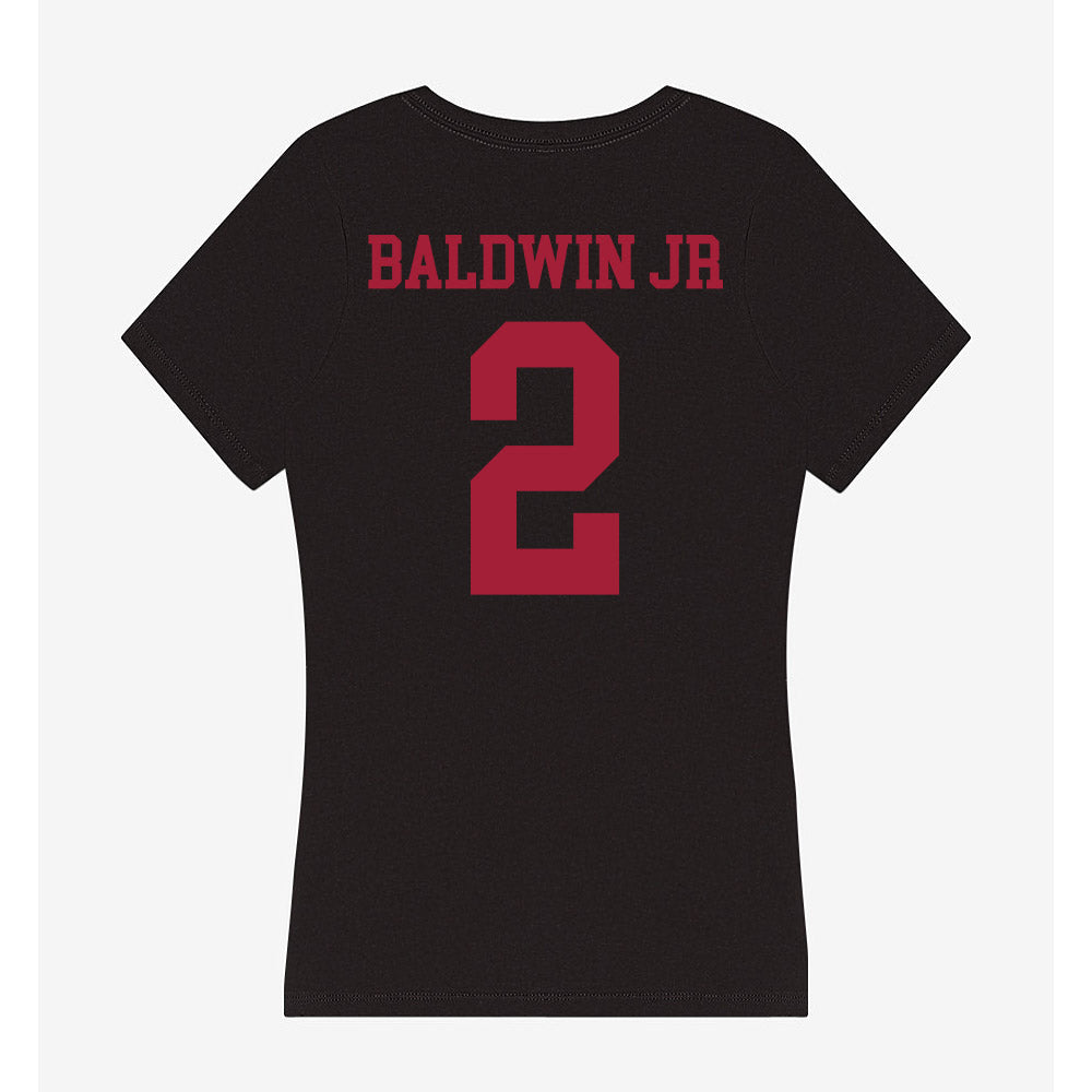 Indiana - NCAA Football : Byron Baldwin Jr - Women's V-Neck T-Shirt-1