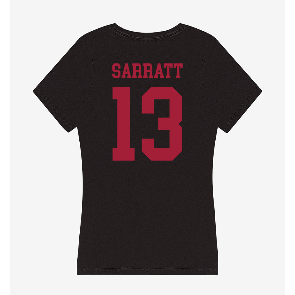 Indiana - NCAA Football : Elijah Sarratt - Women's V-Neck T-Shirt-1
