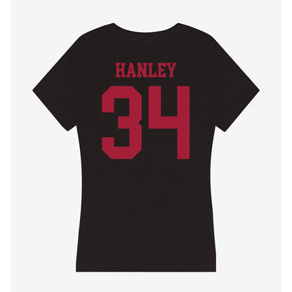 Indiana - NCAA Baseball : Jake Hanley - Women's V-Neck T-Shirt-1