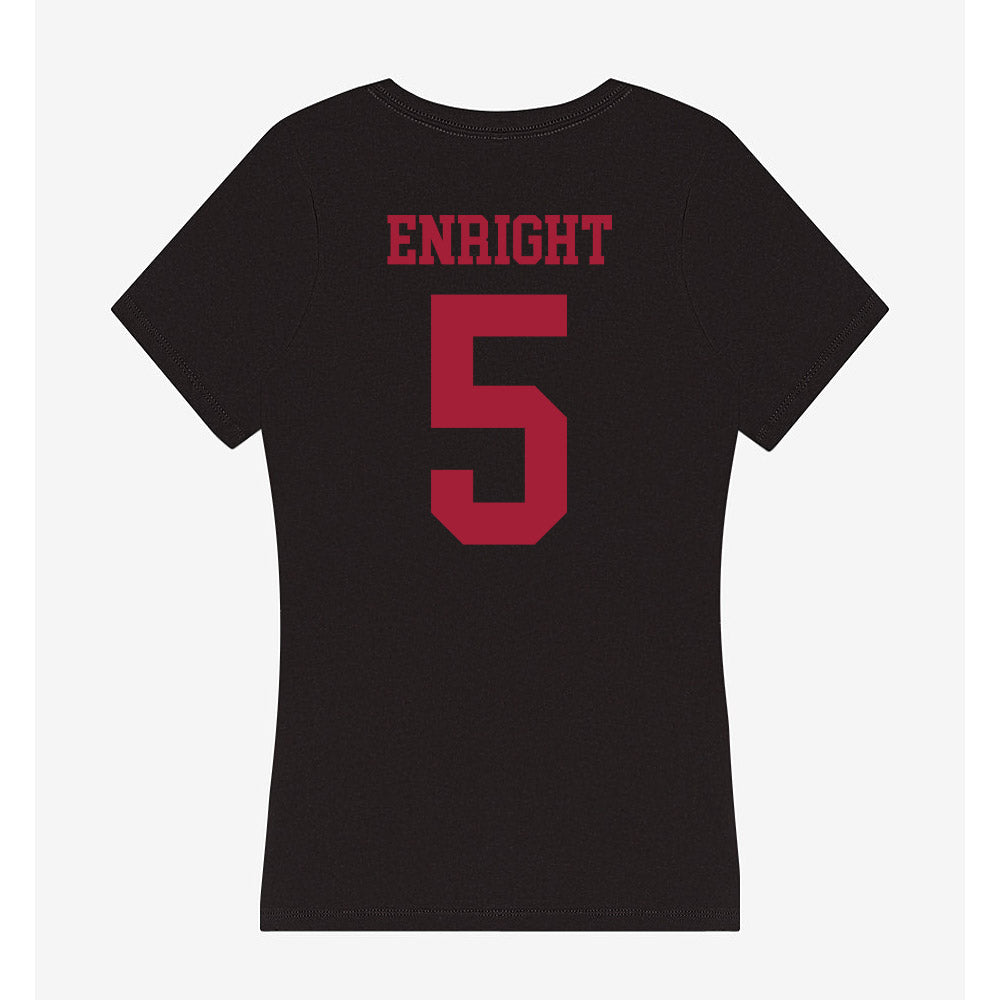Indiana - NCAA Men's Basketball : Conor Enright - Women's V-Neck T-Shirt-1