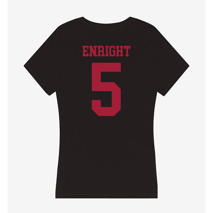 Indiana - NCAA Men's Basketball : Conor Enright - Women's V-Neck T-Shirt-1