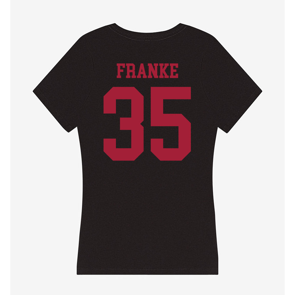 Indiana - NCAA Football : Brendan Franke - Women's V-Neck T-Shirt-1
