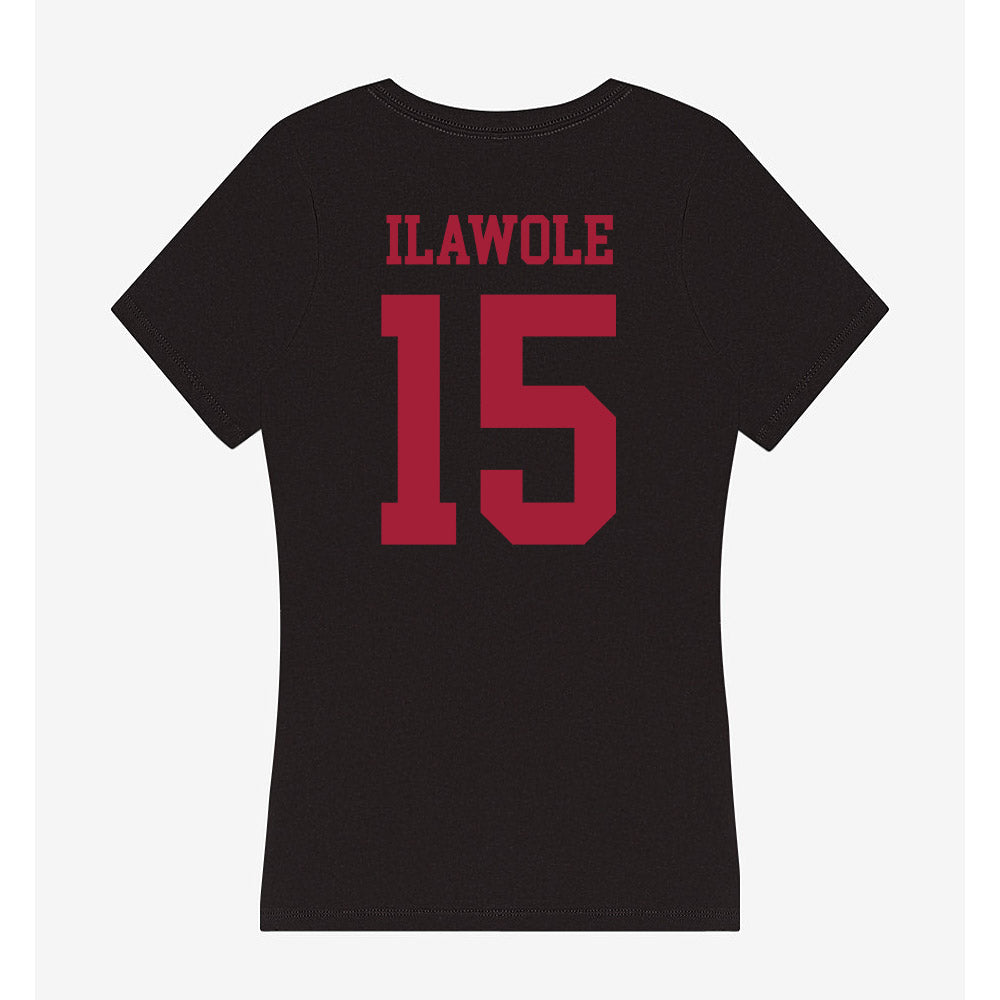 Indiana - NCAA Women's Volleyball : Sade Ilawole - Women's V-Neck T-Shirt-1