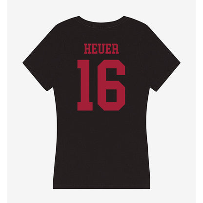 Indiana - NCAA Men's Soccer : Charlie Heuer - Women's V-Neck T-Shirt-1