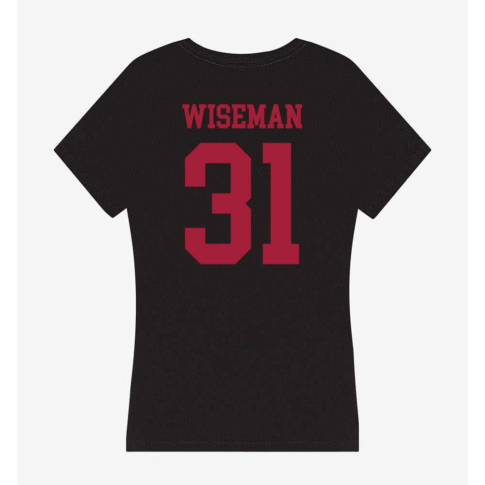 Indiana - NCAA Women's Basketball : Faith Wiseman - Women's V-Neck T-Shirt-1