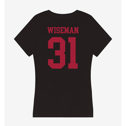 Indiana - NCAA Women's Basketball : Faith Wiseman - Women's V-Neck T-Shirt-1