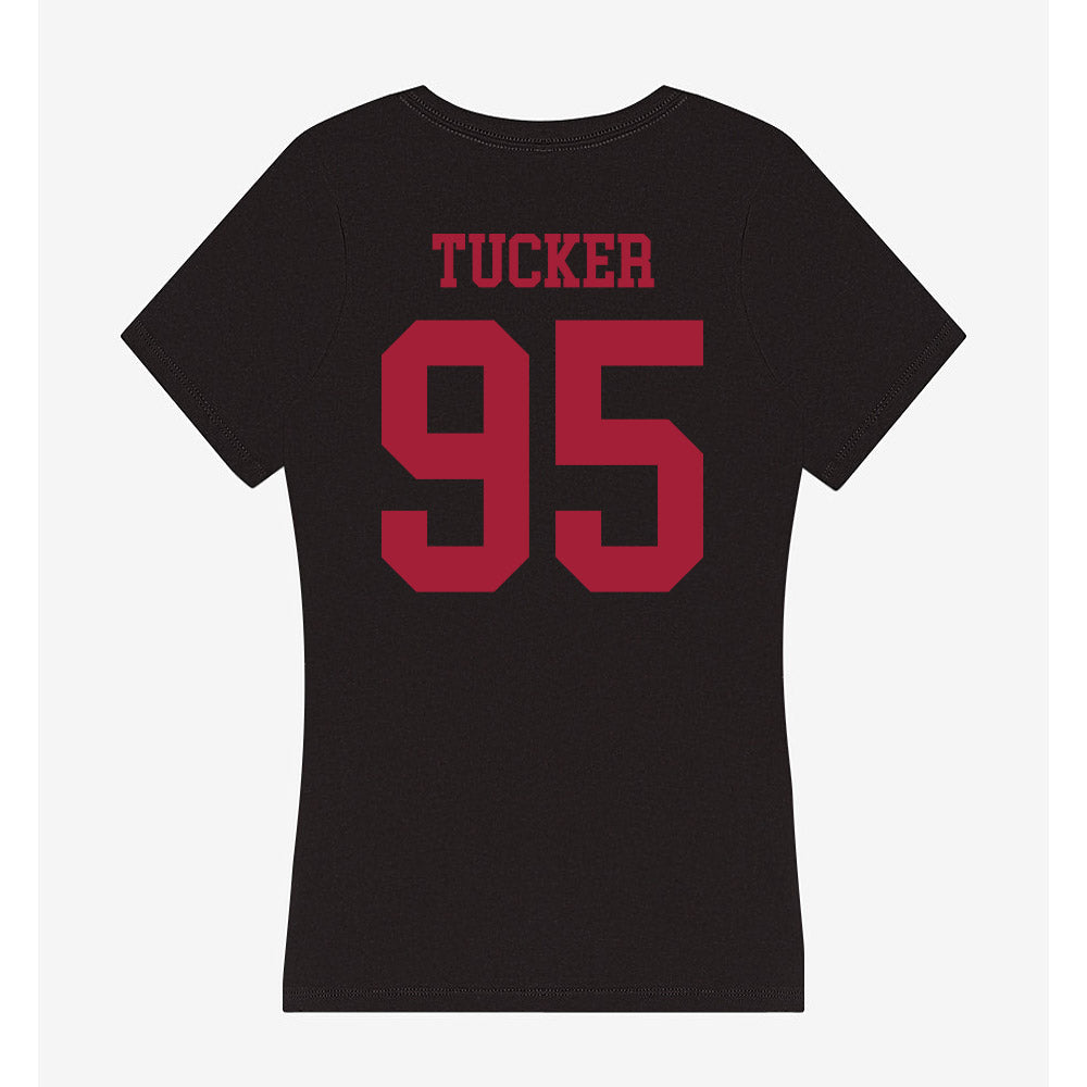 Indiana - NCAA Football : Tyrique Tucker - Women's V-Neck T-Shirt-1