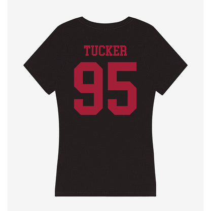 Indiana - NCAA Football : Tyrique Tucker - Women's V-Neck T-Shirt-1