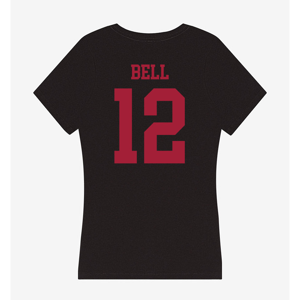 Indiana - NCAA Football : Jacob Bell - Women's V-Neck T-Shirt-1
