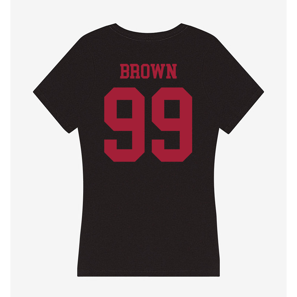 Indiana - NCAA Men's Soccer : Holden Brown - Women's V-Neck T-Shirt-1