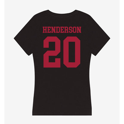 Indiana - NCAA Football : Dontrae Henderson - Women's V-Neck T-Shirt-1
