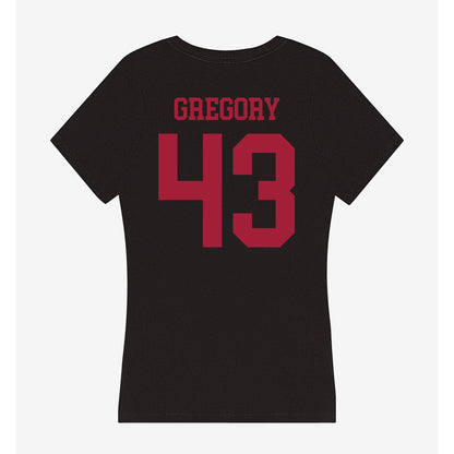 Indiana - NCAA Softball : Megan Gregory - Women's V-Neck T-Shirt-1